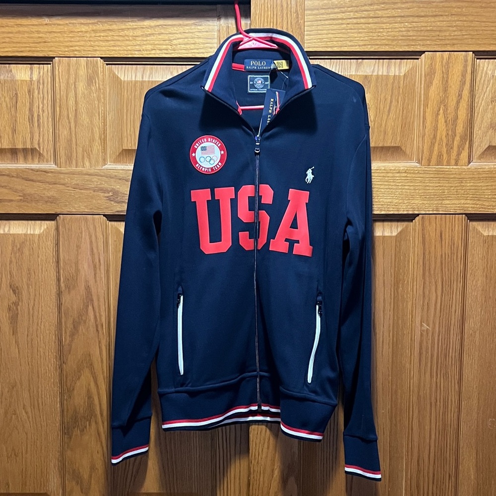 Polo by Ralph Lauren Men's Navy USA Bomber Jacket